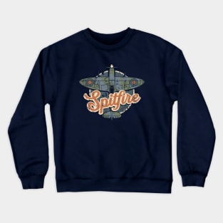 Vintage RAF Spitfire WW2 Fighter Plane Crewneck Sweatshirt